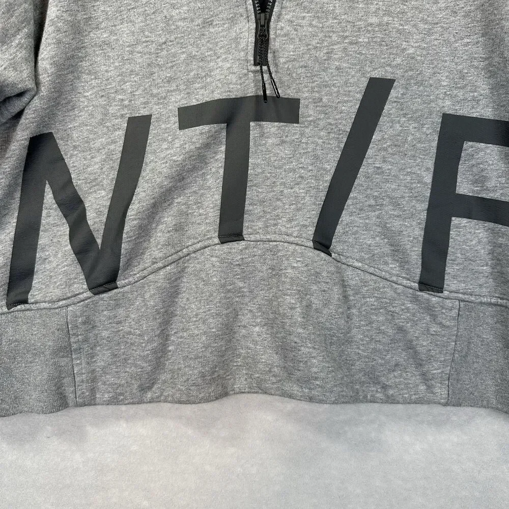 Nike Women’s  XL‎ Gray 1/2 Zip Fleece Pullover Track & Field Athlete Cropped